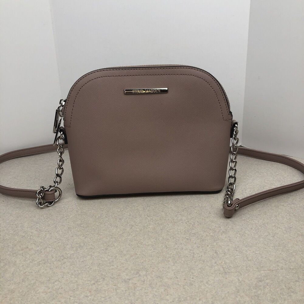 Steve Madden Lilac Dusty Rose Crossbody Purse Bag Silver Chain
